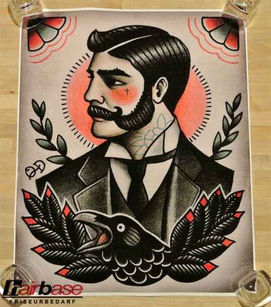 Parlor Tattoo Print - Motiv: Victorian Gentleman - 33x41cm