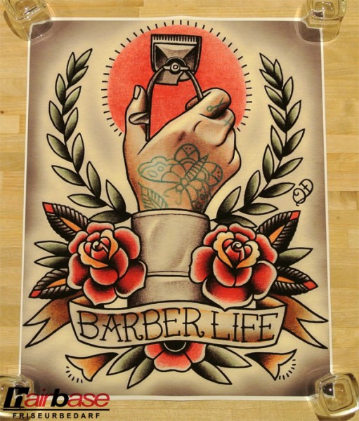 Parlor Tattoo Print - Motiv: Barber Life - 33x42cm