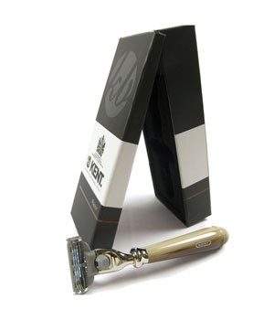 Kent Mach3 Rasierer H mit einem Horn-Griff