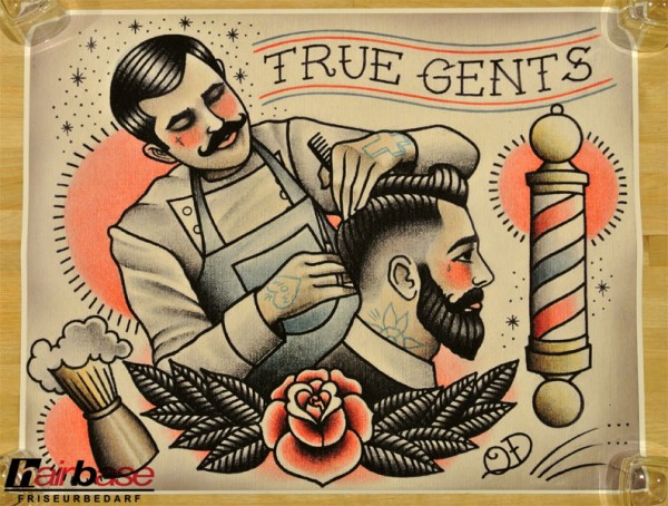 Parlor Tattoo Print - Motiv: True Gents - 42x33cm
