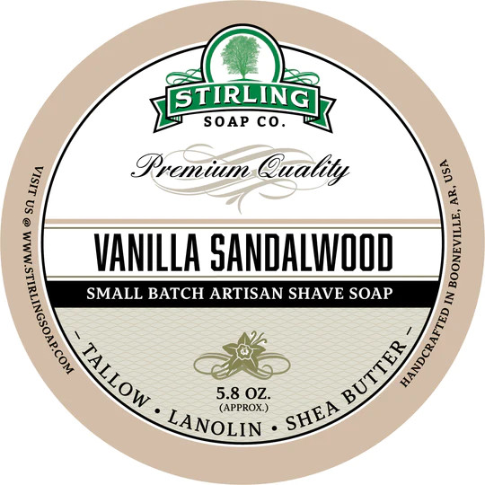 Stirling Soap Company - Rasierseife Vanilla Sandalwood 170 ml