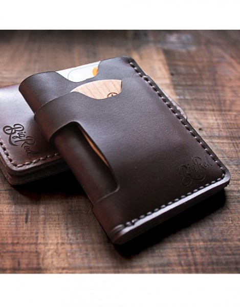 Big Red Minimalist Wallet / Brieftasche - Farbe: Walnut
